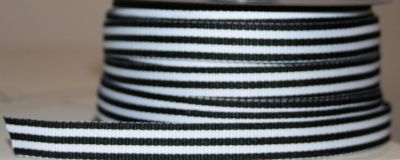 Candy Cane Strip - Black/White 10mm