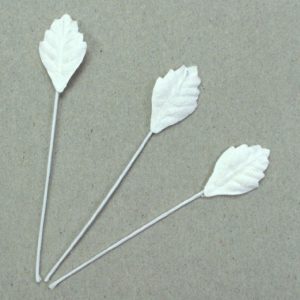 Green Tara  Leaves - White 1.5cm
