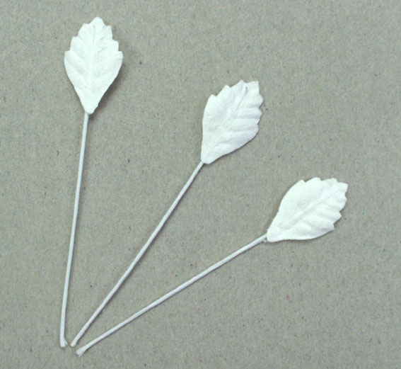 Green Tara  Leaves - White 1.5cm
