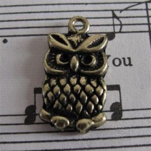 Bronze charm - Owl # 2