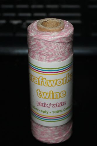 Craftworkz Twine - Pink & White