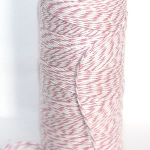 Bakers Twine - Light Pink and White