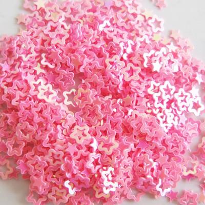 Hollow Star Confetti 3mm - Pink