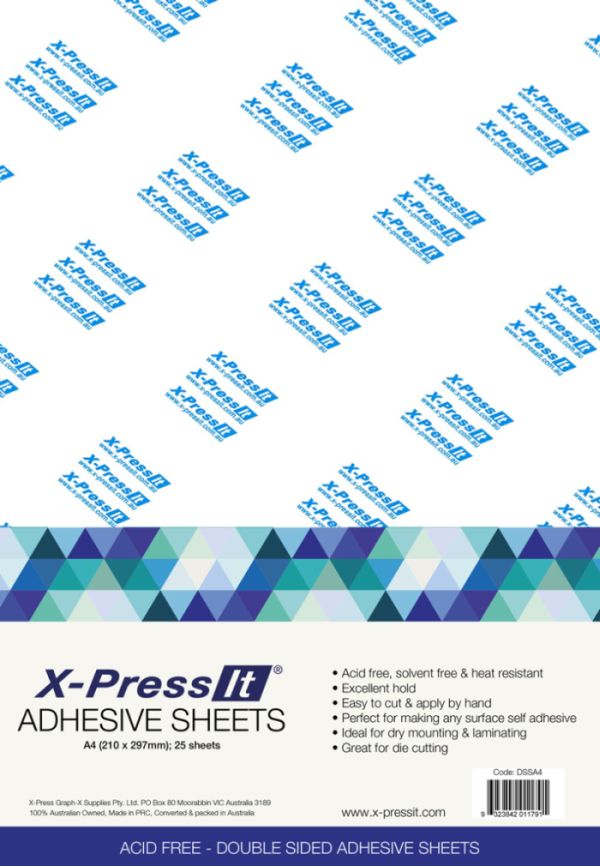 X-press  Double Sided Adhesive Sheets A4