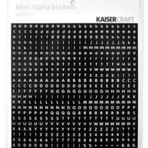 Kaisercraft - Mini Alpha Stickers - Black & White