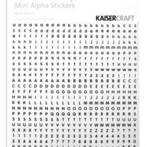 Kaisercraft - Mini Alpha Stickers - White & Black