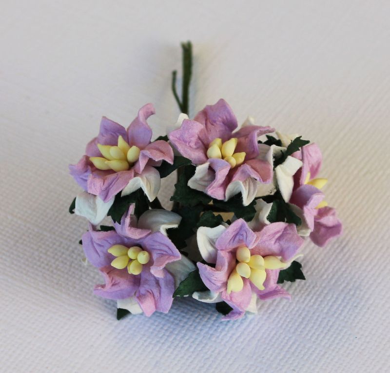 Mulberry Flowers - Gardenia - Small - Lilac & White