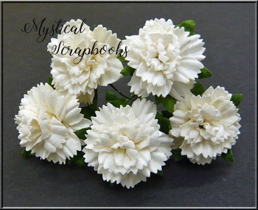 Mulberry Flowers - Carnations - White