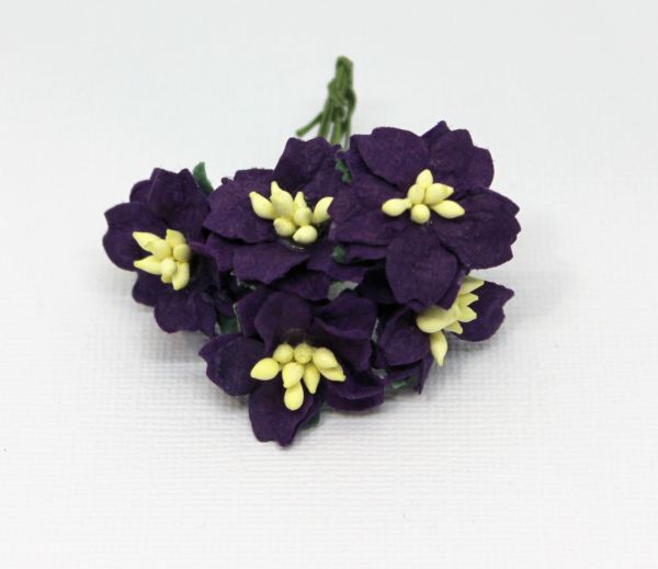 Mulberry Flowers - Gardenia - Small - Deep Purple
