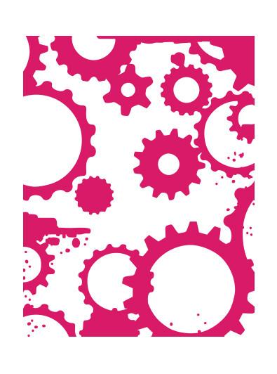 Couture Creations - Embossing Folder - Grungy Cogs n Gears