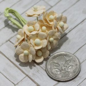 Mulberry Flowers - Sweetheart Mini Blossoms - Ivory