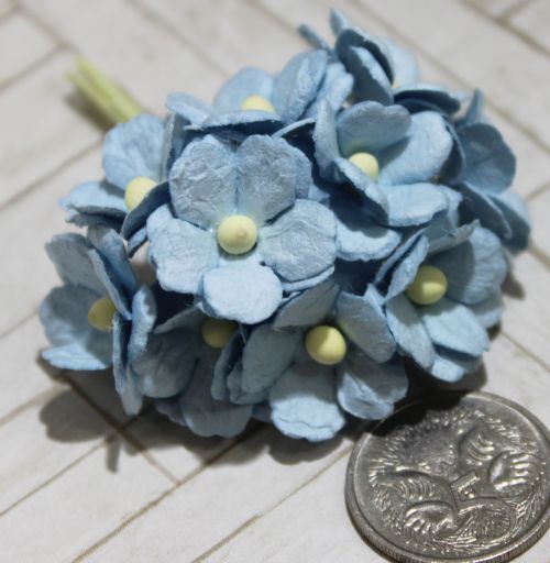 Mulberry Flowers - Sweetheart Blossoms - Blue