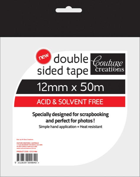 Couture Creations - Double Sided Tape - 12mm x 50m