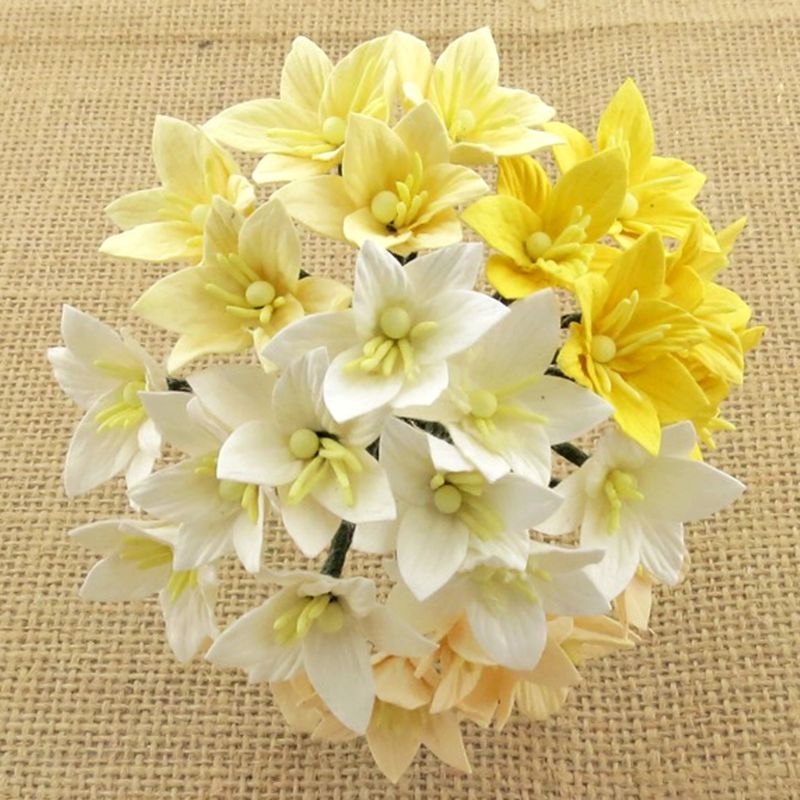 Mulberry Flowers - Lily flower  Mixed White/Crm/Yellow